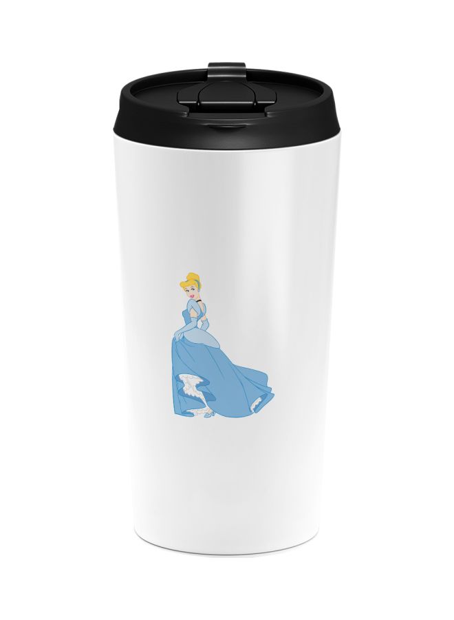 LOUD UNIVERSE Cinderella Pretty Dress Printed Tumbler With Sip Lid White/Blue/Yellow  - Image 1