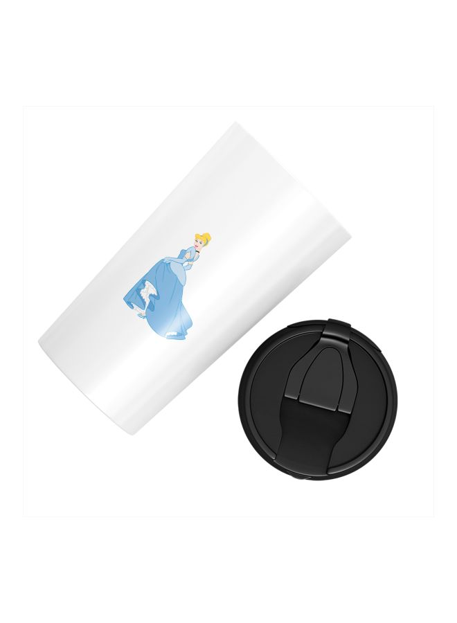 LOUD UNIVERSE Cinderella Pretty Dress Printed Tumbler With Sip Lid White/Blue/Yellow  - Image 2