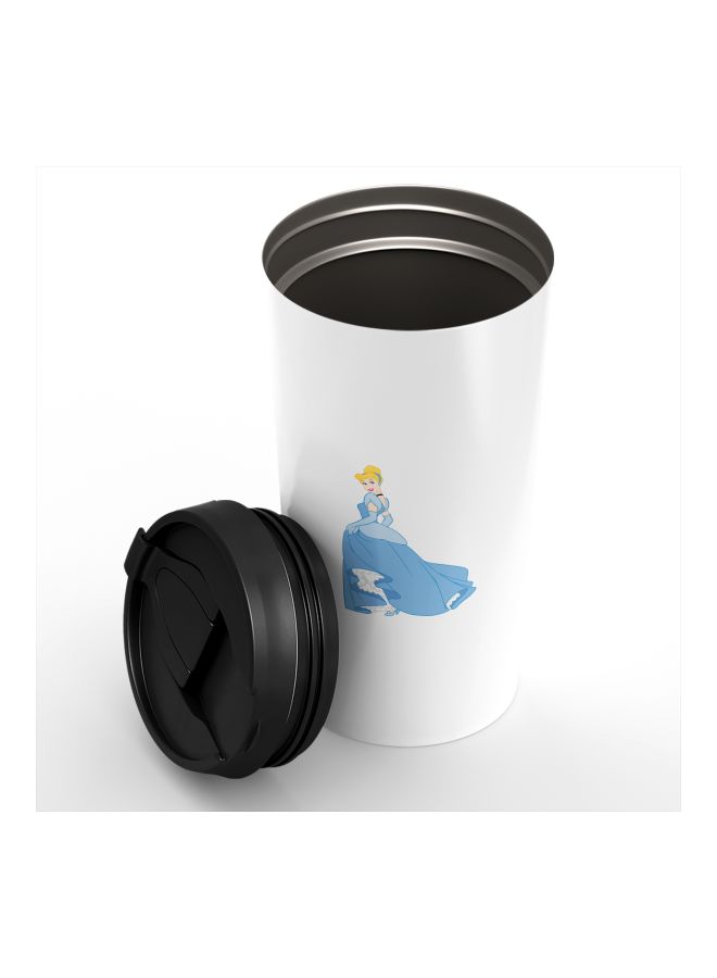 LOUD UNIVERSE Cinderella Pretty Dress Printed Tumbler With Sip Lid White/Blue/Yellow  - Image 3