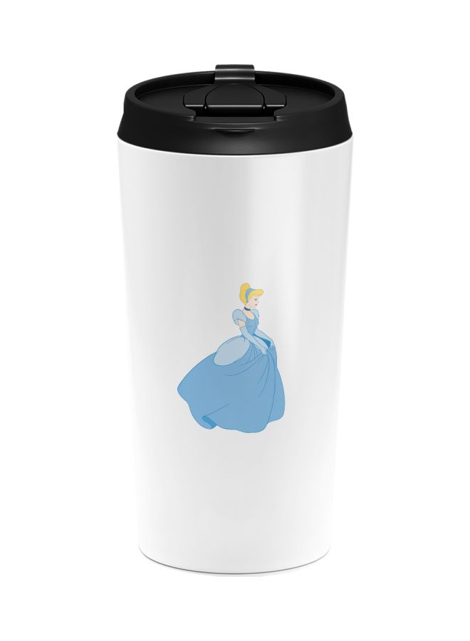 LOUD UNIVERSE Cinderella Pretty Dress Printed Tumbler With Sip Lid White/Blue/Yellow - Image 1