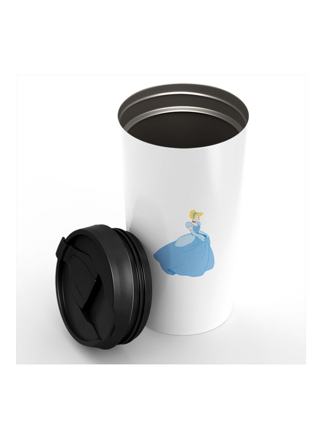 LOUD UNIVERSE Cinderella Pretty Dress Printed Tumbler With Sip Lid White/Blue/Yellow - Image 3