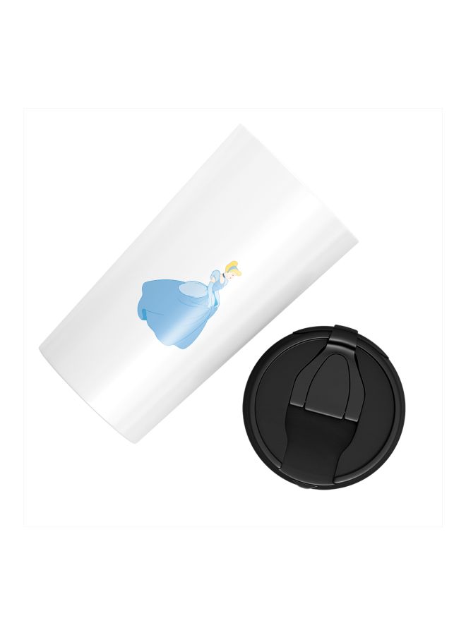 LOUD UNIVERSE Cinderella Pretty Dress Printed Tumbler With Sip Lid White/Blue/Yellow - Image 2