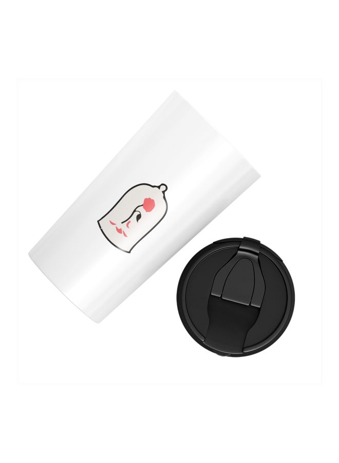 LOUD UNIVERSE Cartoon Theme Printed Tumbler With Sip Lid White/Black/Pink  - Image 2