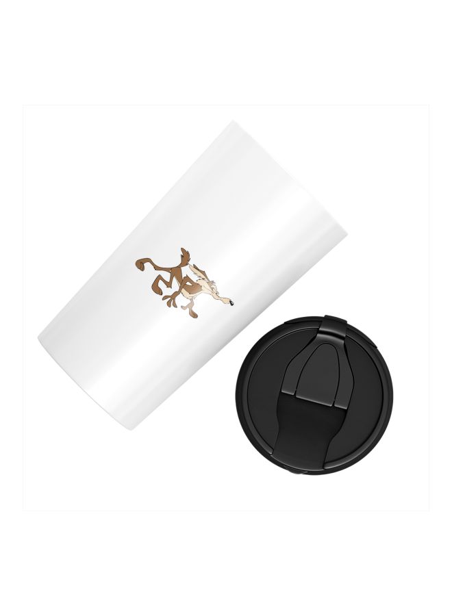 LOUD UNIVERSE Coyote Printed Tumbler With Sip Lid White/Black/Brown  - Image 2