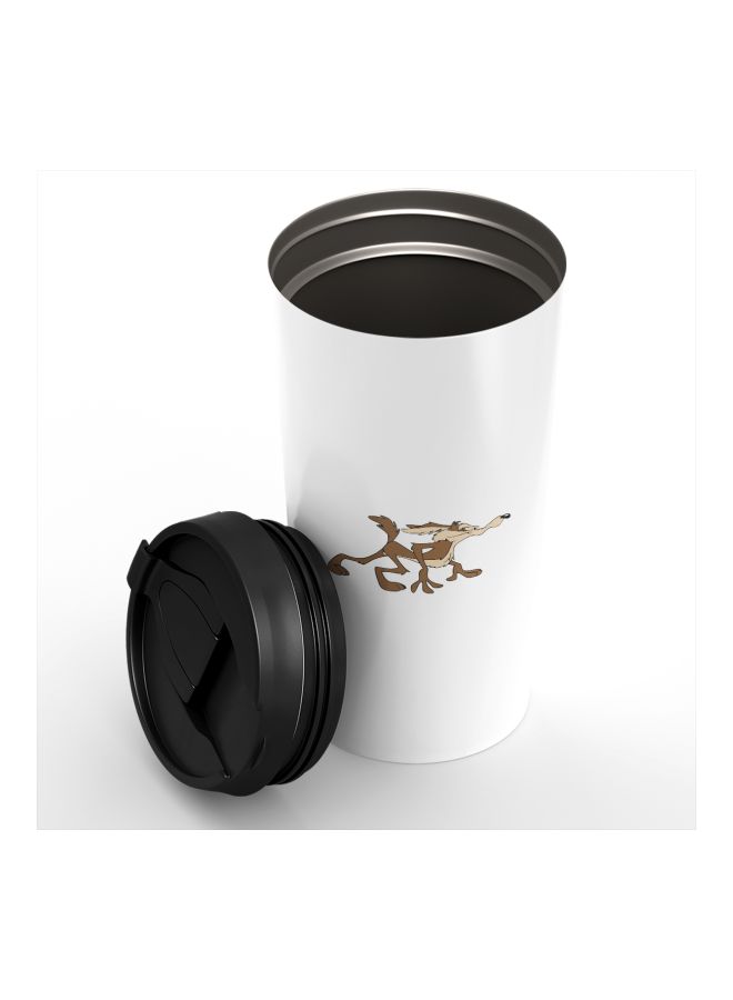LOUD UNIVERSE Coyote Printed Tumbler With Sip Lid White/Black/Brown  - Image 3
