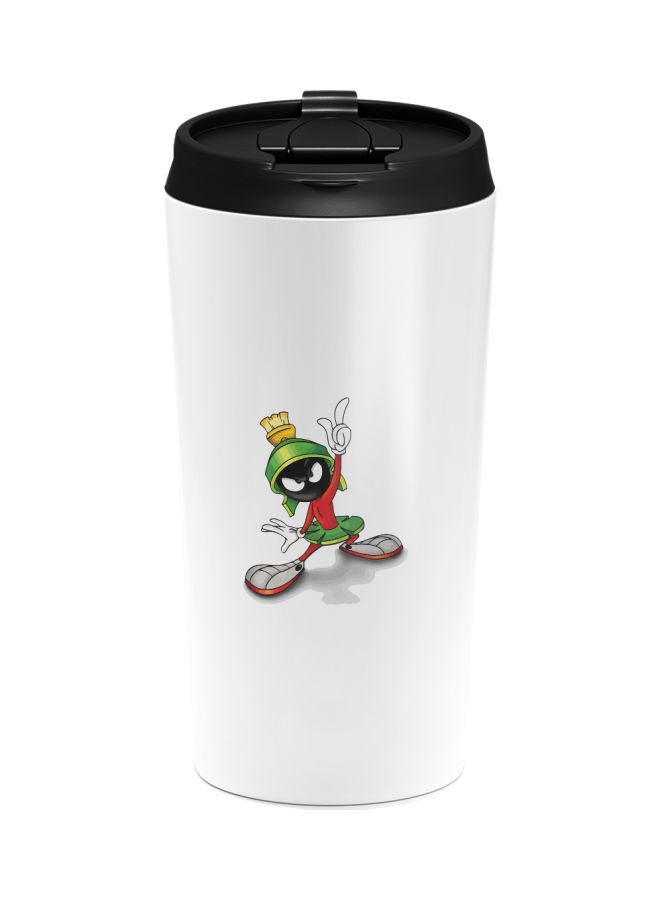 LOUD UNIVERSE Marvin Martian Printed Tumbler With Sip Lid White/Black/Green  - Image 1