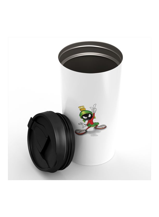 LOUD UNIVERSE Marvin Martian Printed Tumbler With Sip Lid White/Black/Green  - Image 3
