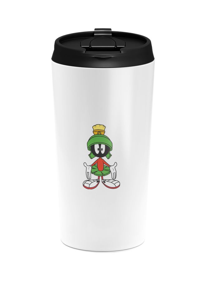 LOUD UNIVERSE Marvin Martian Printed Tumbler With Sip Lid White/Black/Green  - Image 1