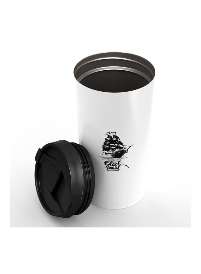 LOUD UNIVERSE Pirates of The Caribbean Movie Art Printed Tumbler With Lid White/Black  - Image 3