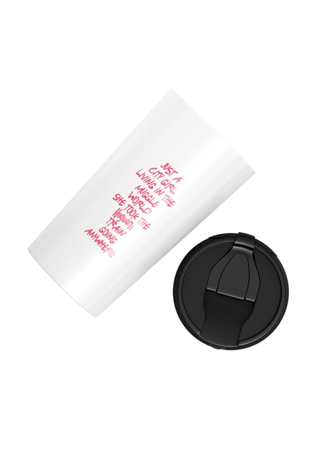 LOUD UNIVERSE Hermoine Quote Printed Tumbler With Lid White/Red/Black  - Image 2