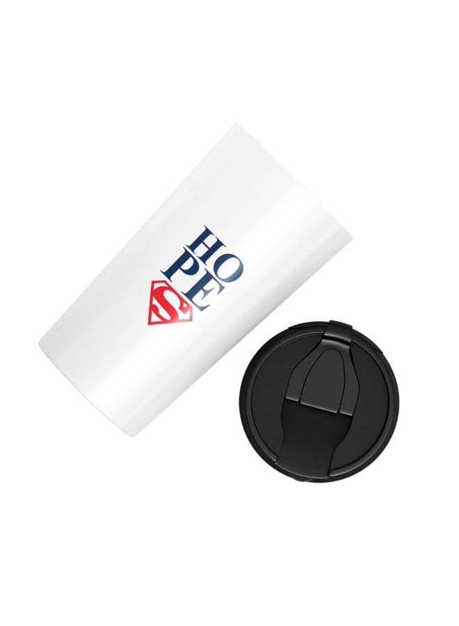 LOUD UNIVERSE Superman Logo Hope Printed Tumbler With Lid White/Red/Blue  - Image 2