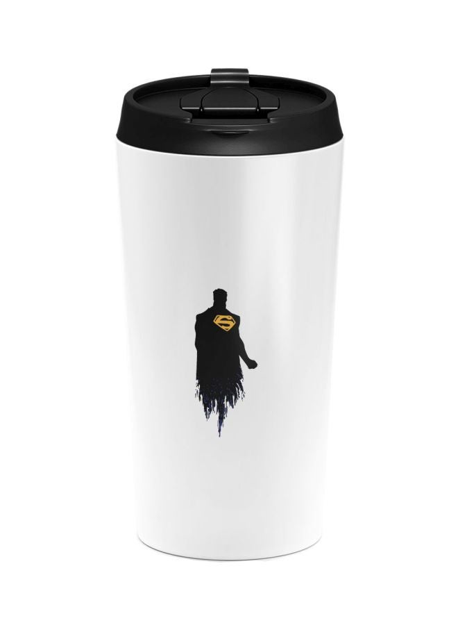 LOUD UNIVERSE Flying Superman Printed Tumbler With Lid White/Black/Green  - Image 1