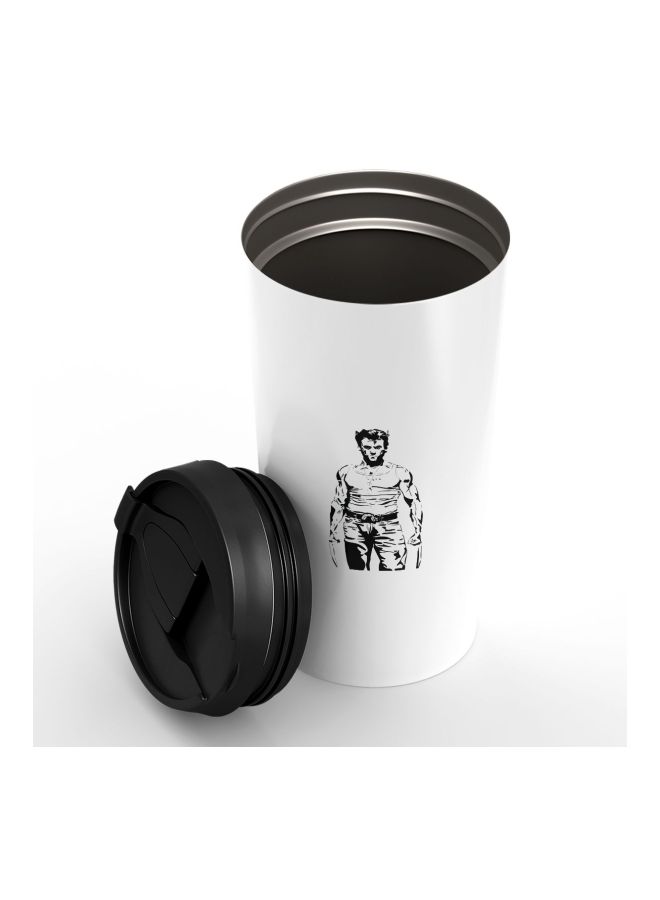 LOUD UNIVERSE X-Men Wolverine Hugh Jackman Printed Tumbler With Lid White/Black  - Image 3