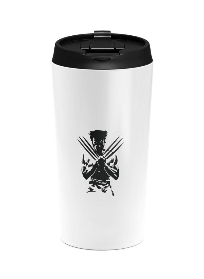 LOUD UNIVERSE Wolverine Hugh Jackman Printed Tumbler With Lid White/Black  - Image 1