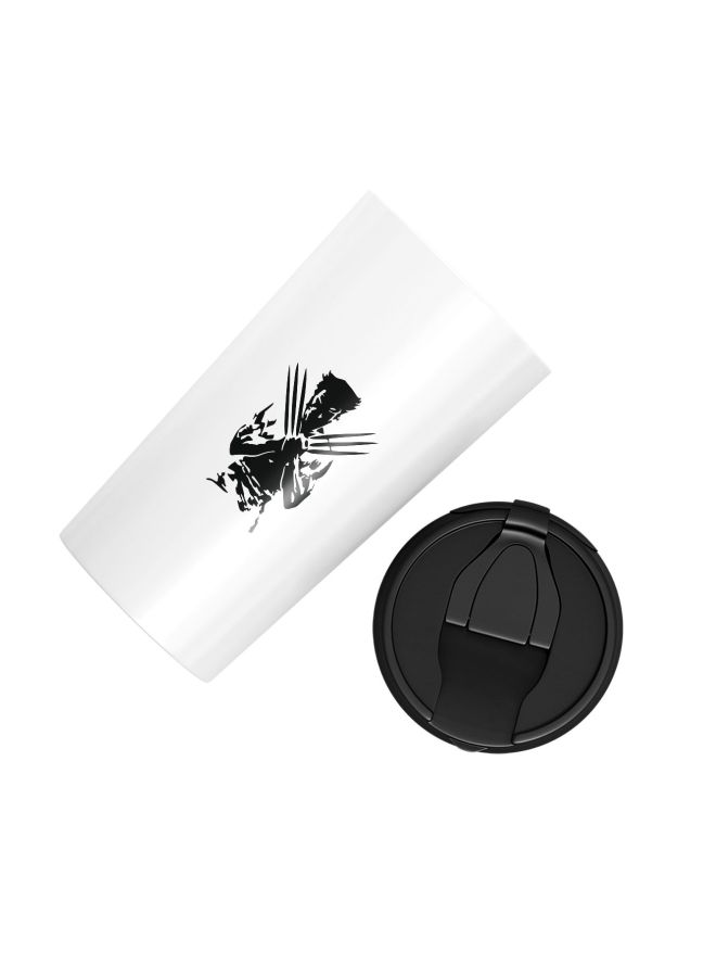 LOUD UNIVERSE Wolverine Hugh Jackman Printed Tumbler With Lid White/Black  - Image 2