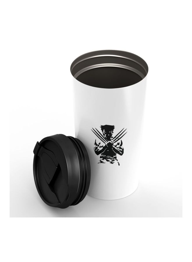 LOUD UNIVERSE Wolverine Hugh Jackman Printed Tumbler With Lid White/Black  - Image 3
