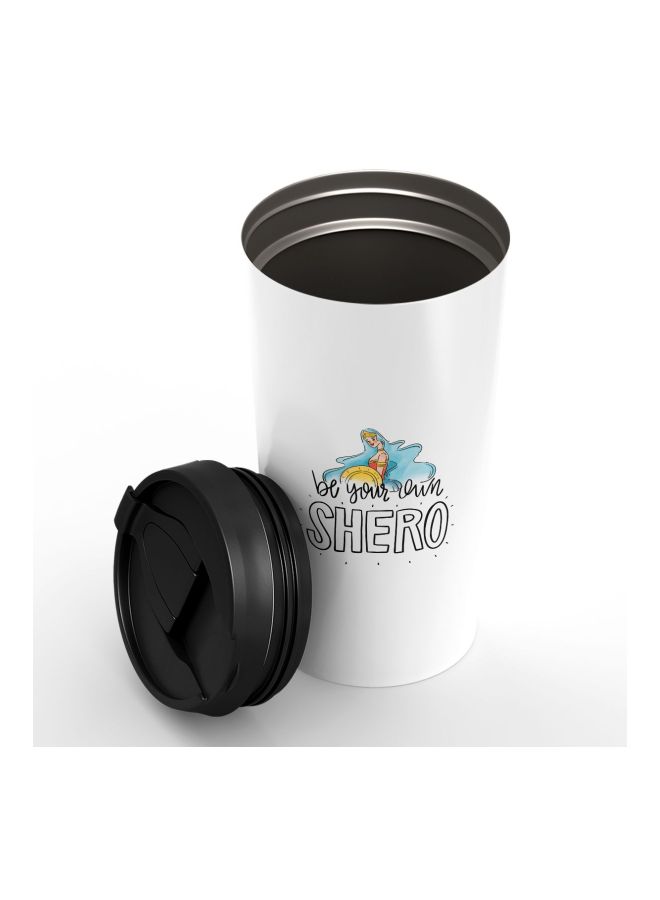 LOUD UNIVERSE Shero Printed Tumbler With Lid White/Black/Blue  - Image 3