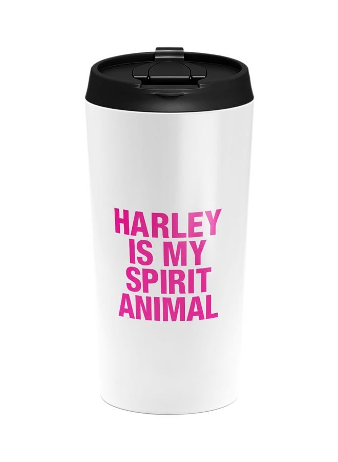 LOUD UNIVERSE Suicide Squad Harley Quoted Printed Tumbler With Lid White/Black/Pink  - Image 1