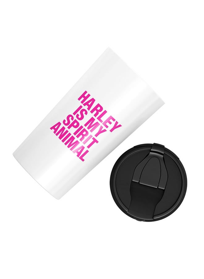 LOUD UNIVERSE Suicide Squad Harley Quoted Printed Tumbler With Lid White/Black/Pink  - Image 2