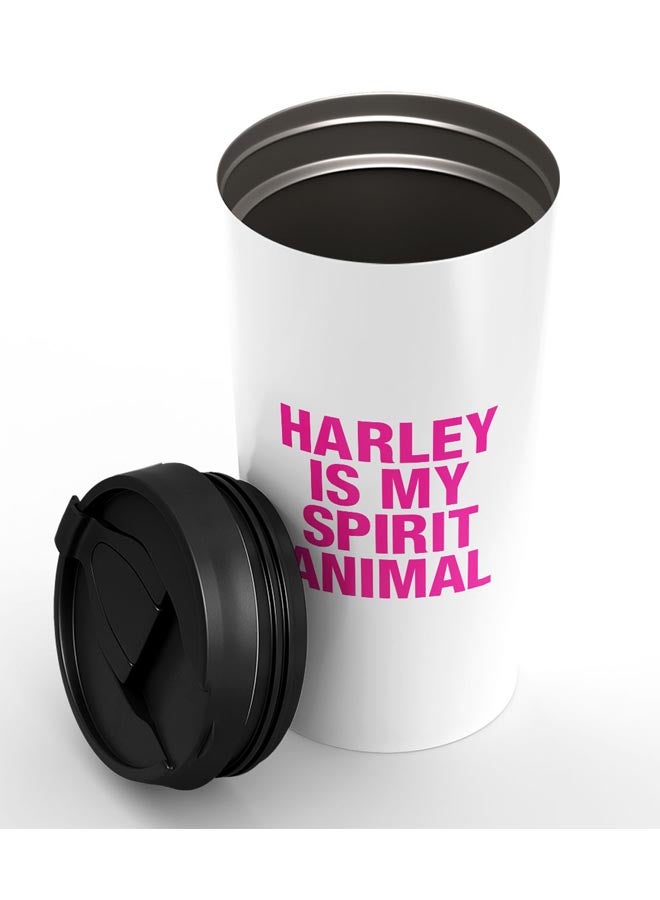LOUD UNIVERSE Suicide Squad Harley Quoted Printed Tumbler With Lid White/Black/Pink  - Image 3