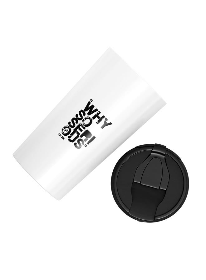 LOUD UNIVERSE Why So Serious Printed Tumbler With Lid White/Black  - Image 2