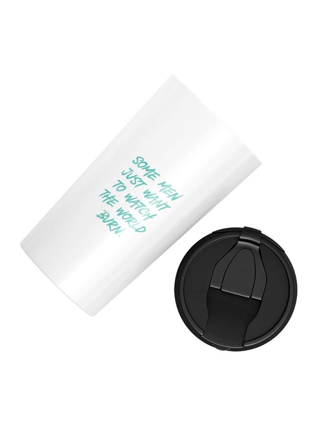 LOUD UNIVERSE Joker Quote Printed Tumbler With Lid White/Black/Green  - Image 2