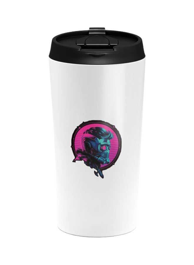 LOUD UNIVERSE Guardians Of the Galaxy Star Lord Printed Tumbler With Lid White/Pink/Black  - Image 1