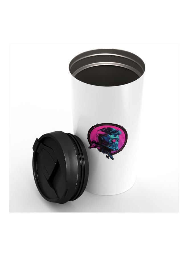 LOUD UNIVERSE Guardians Of the Galaxy Star Lord Printed Tumbler With Lid White/Pink/Black  - Image 3