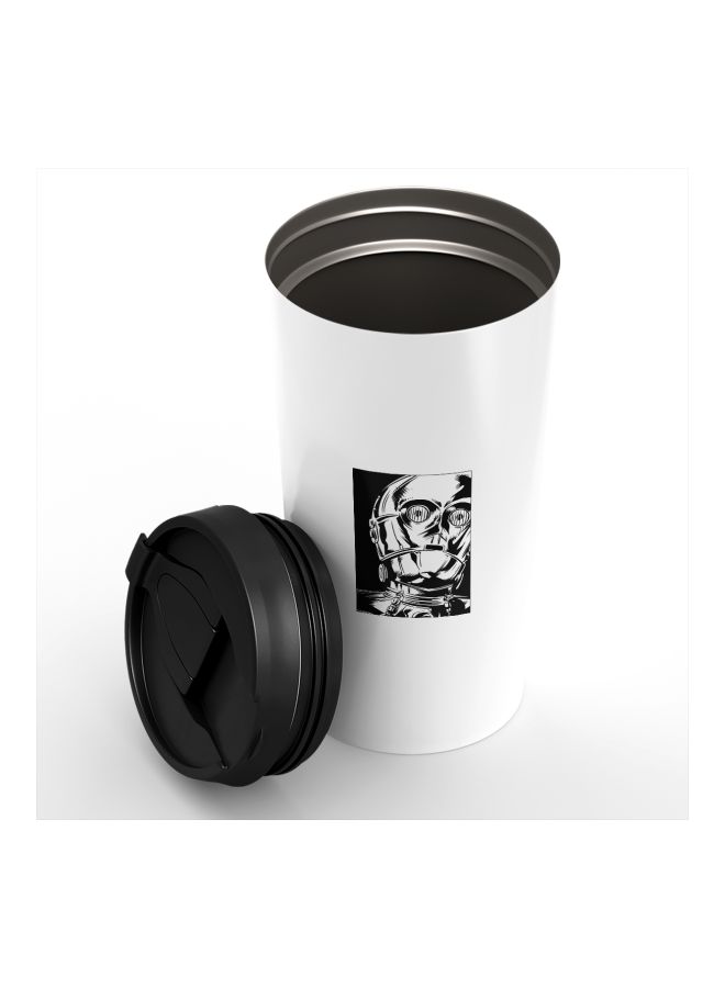 LOUD UNIVERSE Star Wars Travel Tumbler With Lid White/Black  - Image 3