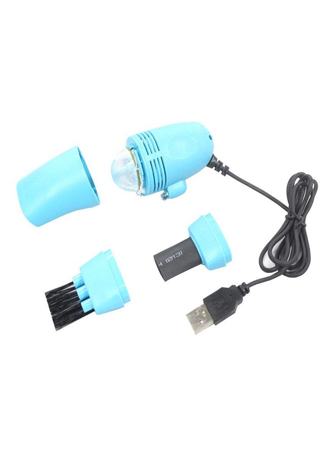 مكنسة كهربائية صغيرة للوحة المفاتيح مزودة بمنفذ USB أزرق سماوي - Image 1