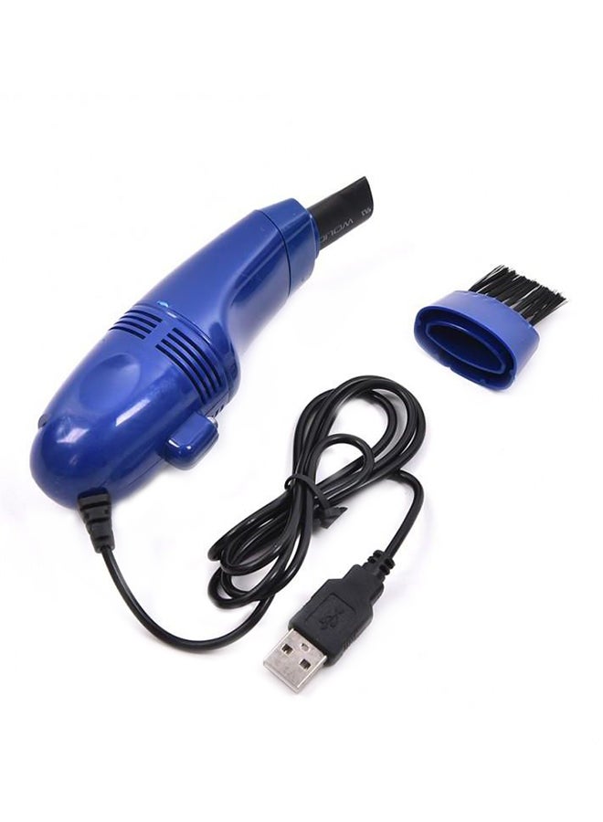 مكنسة كهربائية صغيرة للوحة المفاتيح مزودة بمنفذ USB أزرق