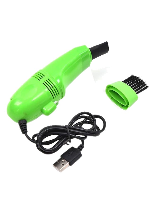 مكنسة كهربائية صغيرة للوحة المفاتيح مزودة بمنفذ USB أخضر