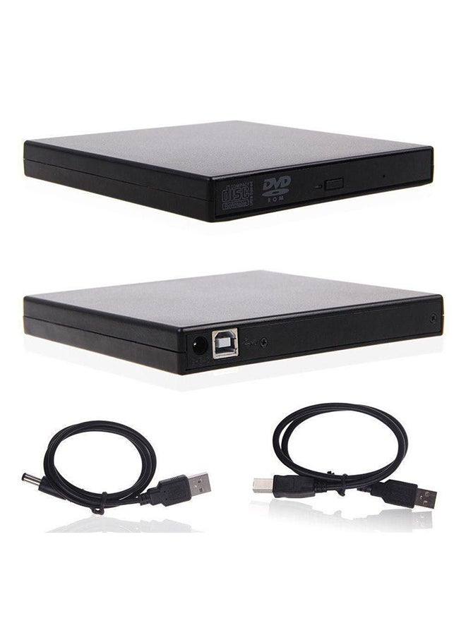 USB 2.0 External Case Enclosure for SATA CD DVD Burner Optical Drive Black  - Image 3
