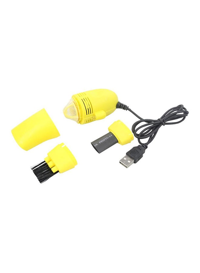 مكنسة كهربائية صغيرة للوحة المفاتيح مزودة بمنفذ USB أصفر - Image 1