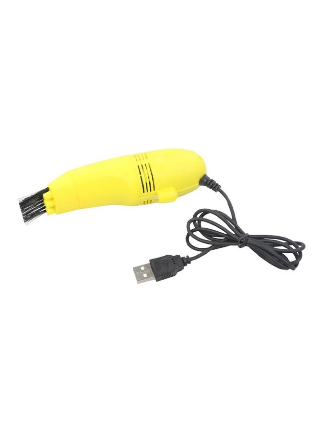 مكنسة كهربائية صغيرة للوحة المفاتيح مزودة بمنفذ USB أصفر - Image 2