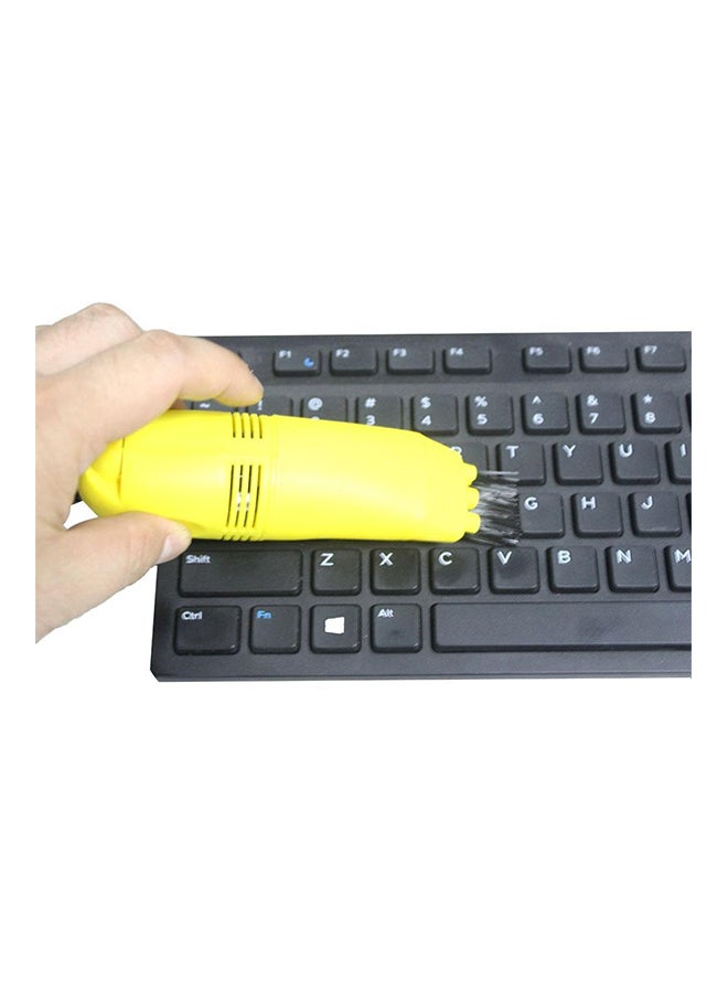 مكنسة كهربائية صغيرة للوحة المفاتيح مزودة بمنفذ USB أصفر - Image 3