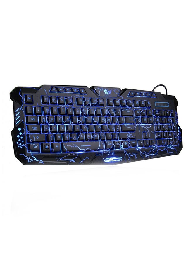M200 USB Illuminated LED Backlit Backlight Crack Gaming Wired Keyboard - Image 1