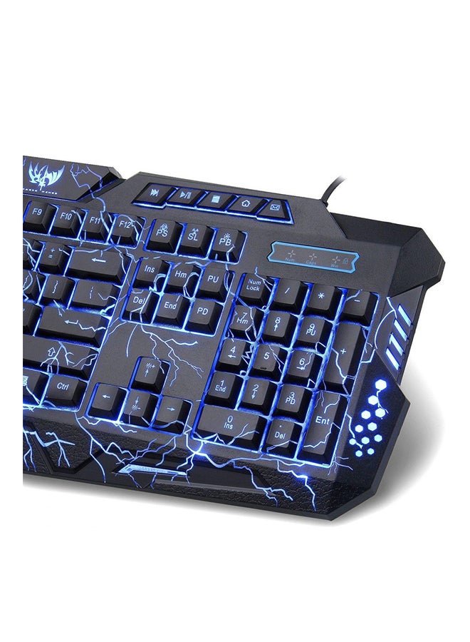 M200 USB Illuminated LED Backlit Backlight Crack Gaming Wired Keyboard - Image 5