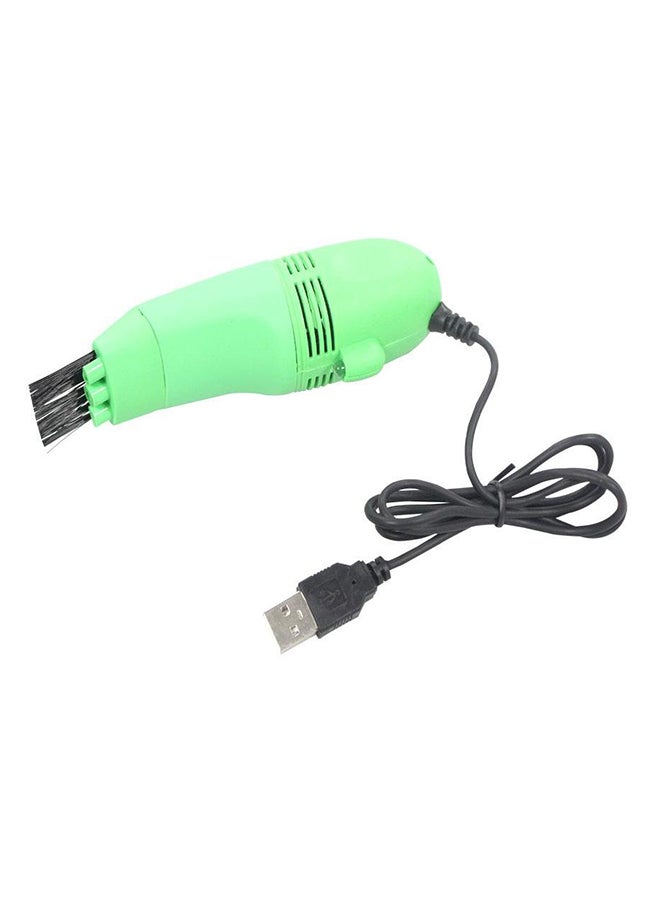 مكنسة كهربائية صغيرة للوحة المفاتيح مزودة بمنفذ USB أخضر - Image 1