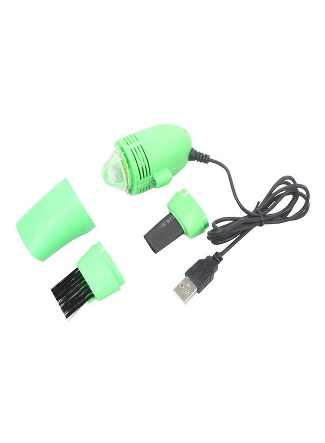 مكنسة كهربائية صغيرة للوحة المفاتيح مزودة بمنفذ USB أخضر - Image 2
