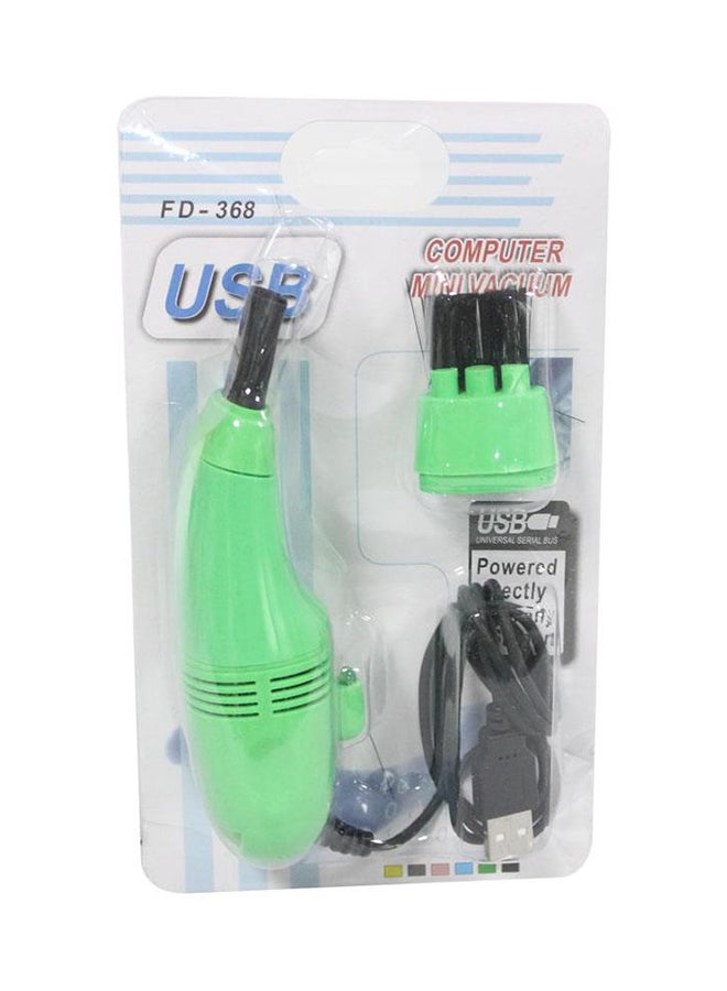 مكنسة كهربائية صغيرة للوحة المفاتيح مزودة بمنفذ USB أخضر - Image 4