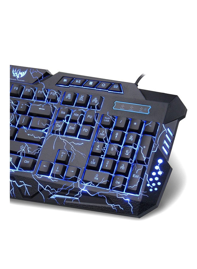 Generic - M200 Womail USB Illuminated LED Backlit Backlight Crack Gaming Keyboard Black - Image 1
