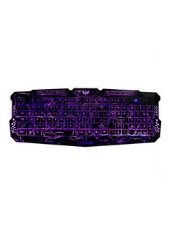 USB LED Backlit Multimedia Crack Illuminated Computer PC Gaming Keyboard