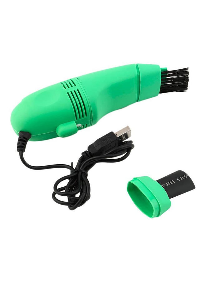 مكنسة كهربائية صغيرة للوحة المفاتيح مزودة بمنفذ USB أخضر - Image 1