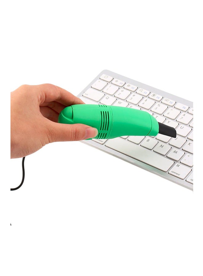 مكنسة كهربائية صغيرة للوحة المفاتيح مزودة بمنفذ USB أخضر - Image 2