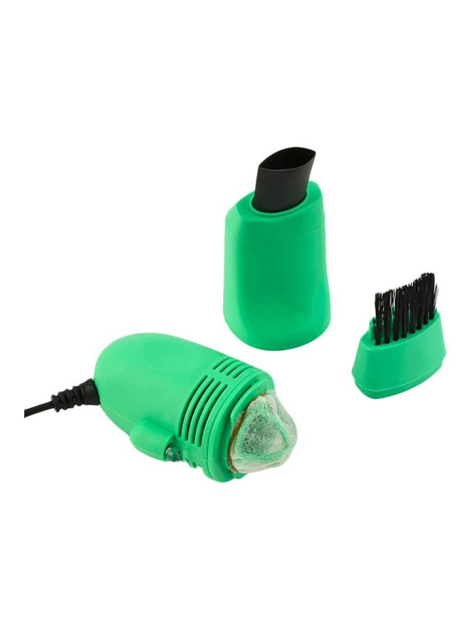 مكنسة كهربائية صغيرة للوحة المفاتيح مزودة بمنفذ USB أخضر - Image 3