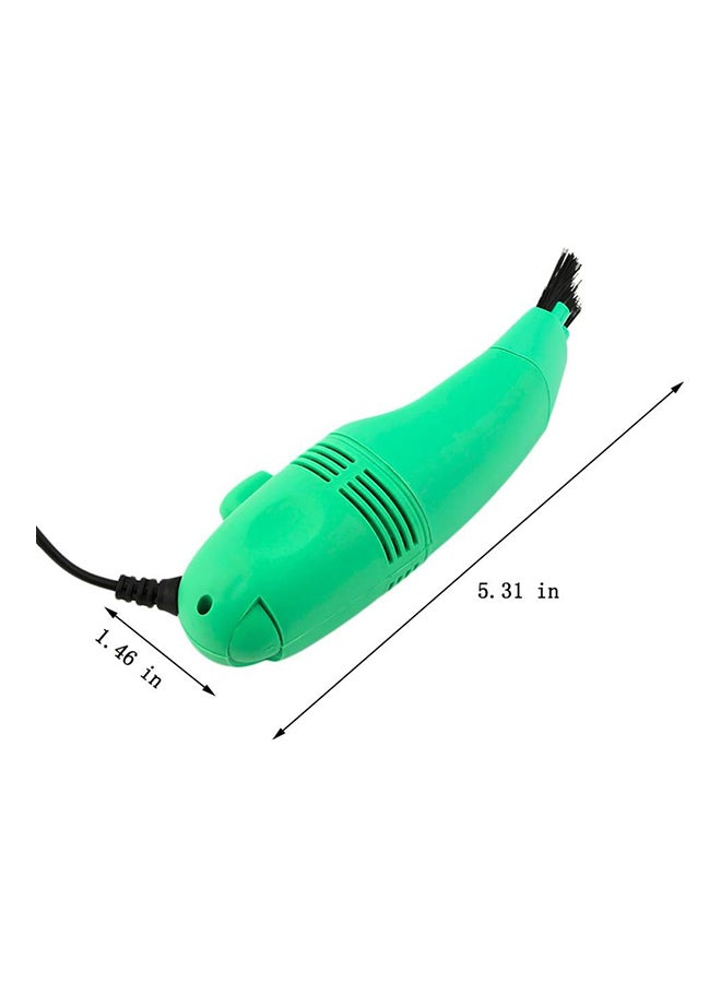مكنسة كهربائية صغيرة للوحة المفاتيح مزودة بمنفذ USB أخضر - Image 4