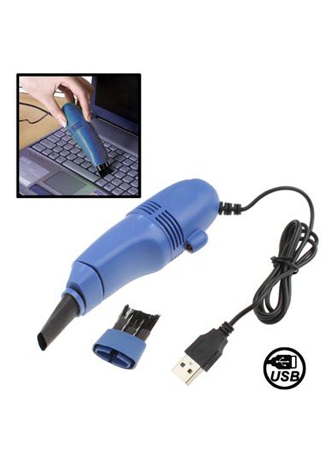 مكنسة كهربائية صغيرة للوحة المفاتيح مزودة بمنفذ USB أزرق - Image 2