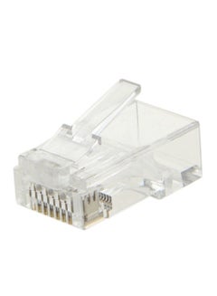 تسوق ماركة غير محددة وموصلات RJ45 مكونة من 100 قطعة شفاف أونلاين في ...