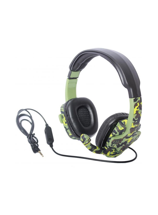 Over-Ear Gaming Headset With Mic Green/Brown/Black